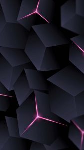 3D Neon Cubes Wallpaper