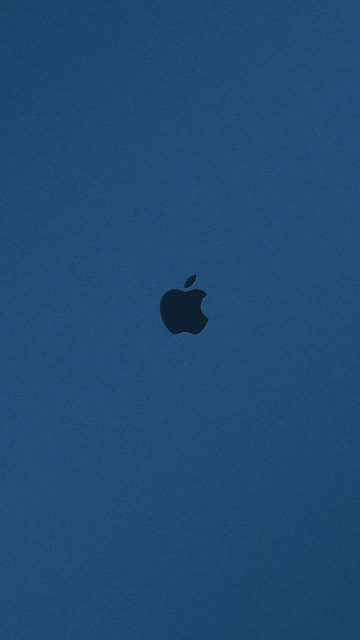 Apple Logo Blue Background Wallpaper