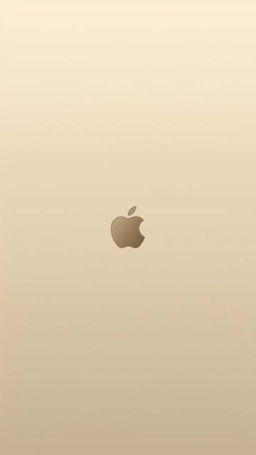 Apple Logo Gold Background Wallpaper