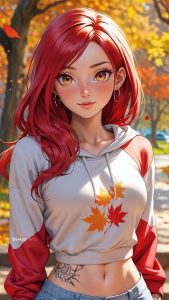 Autumn Girl iPhone 16 Wallpaper