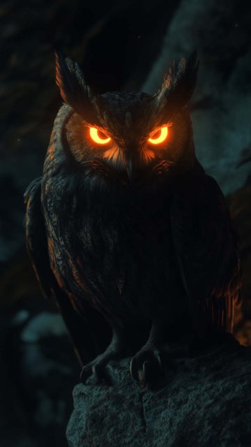 Ghost Owl Halloween Wallpaper