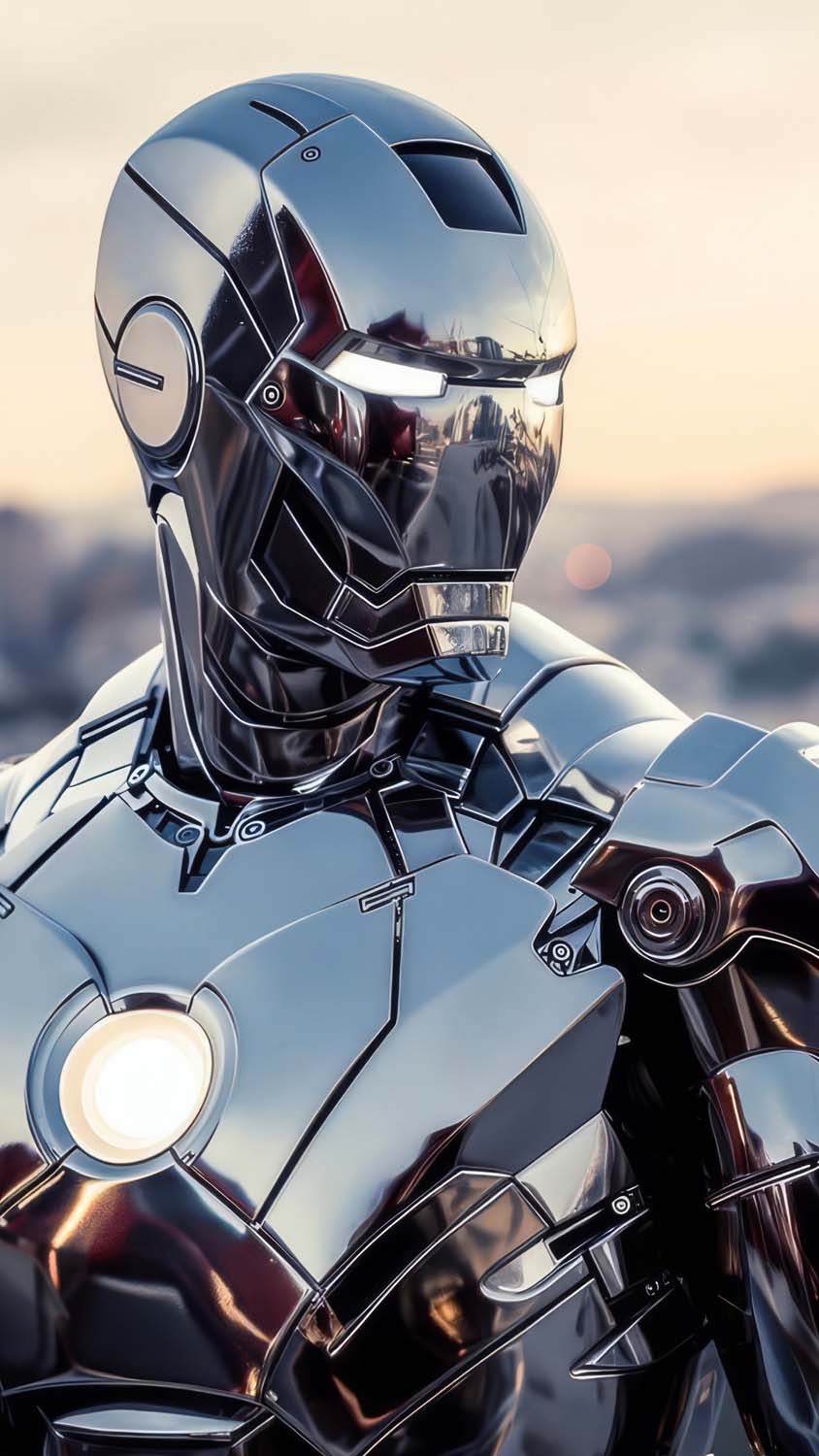 Iron Man Chrome Armor - iPhone Wallpapers