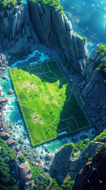 Soccer Ground on Rocks