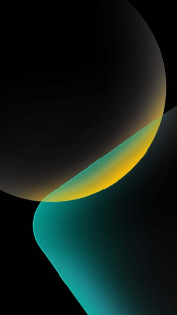 iOS 18 Abstract Shapes Dark Wallpaper