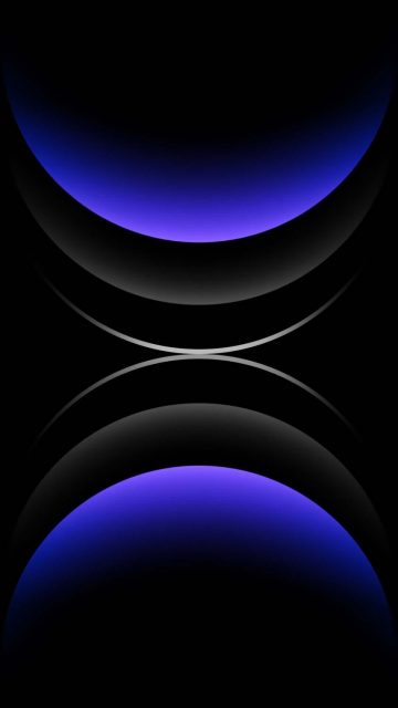 iPhone 16 Pro Max Blue Circles Wallpaper