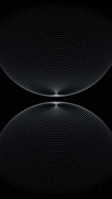 iPhone 16 Pro Max Dark Black Spheres Wallpaper