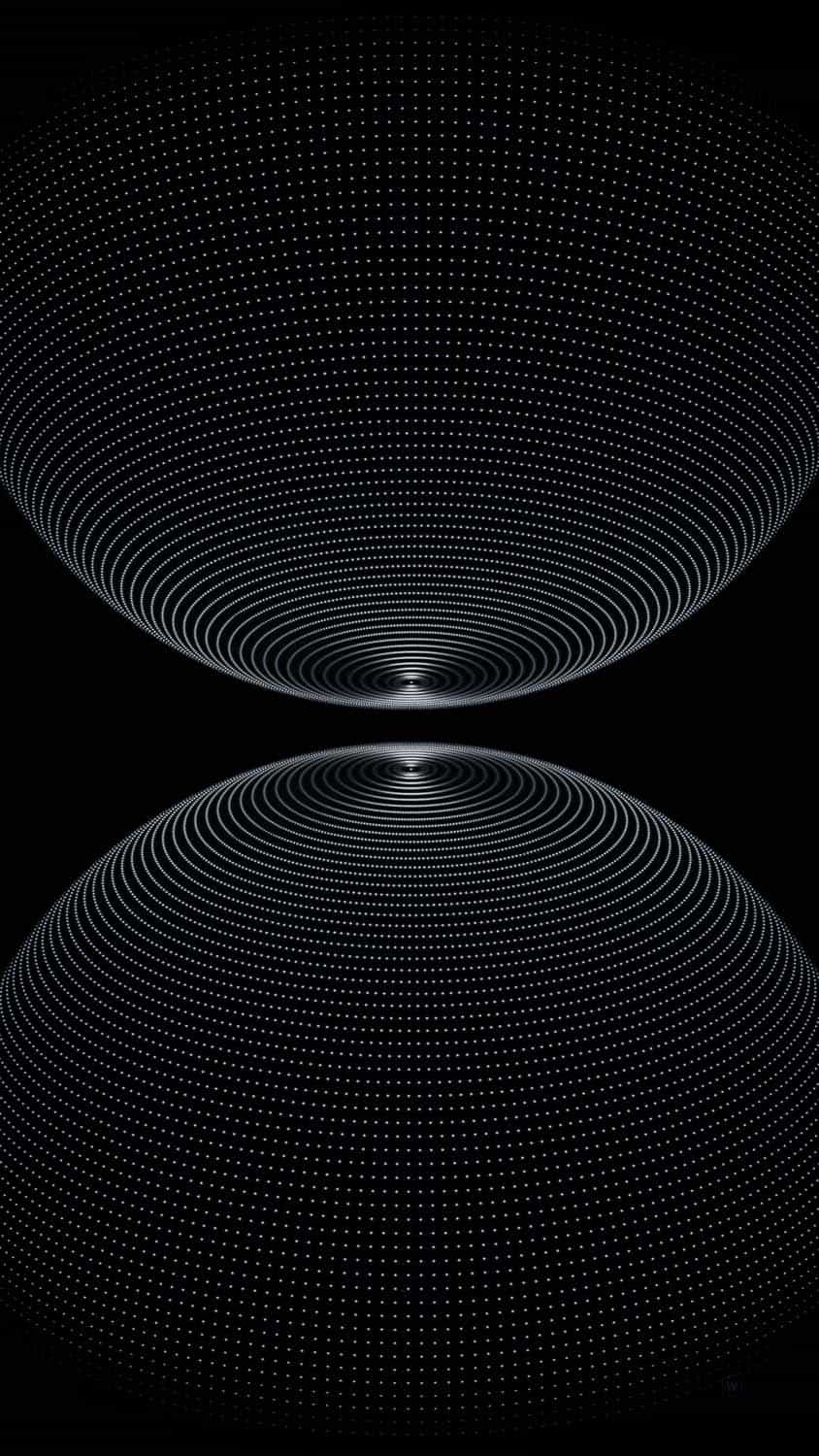 iPhone 16 Pro Max Dark Black Spheres Wallpaper