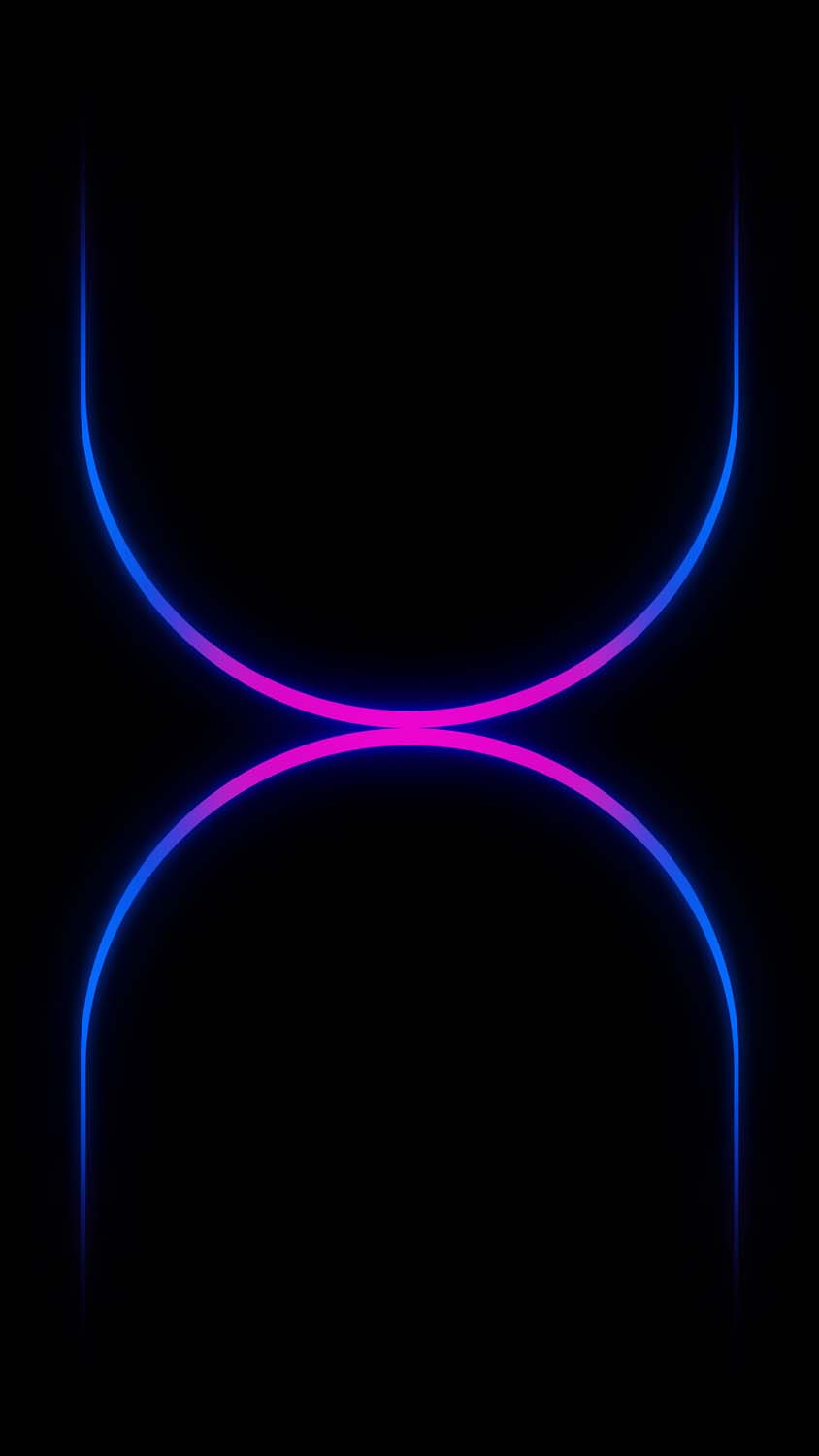 iPhone 16 Pro Max Dark Blue Circle Lines Wallpaper