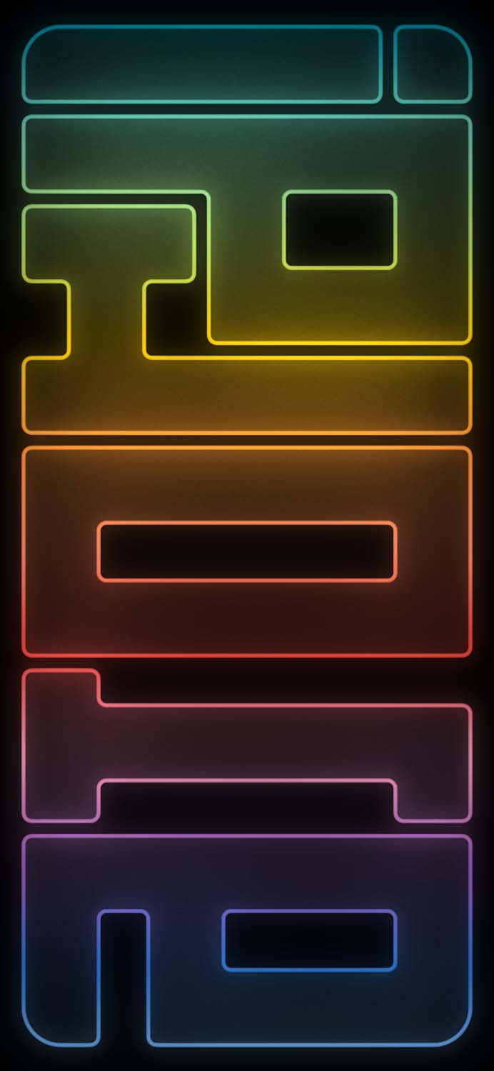 iPhone Rainbow Noir Wallpaper