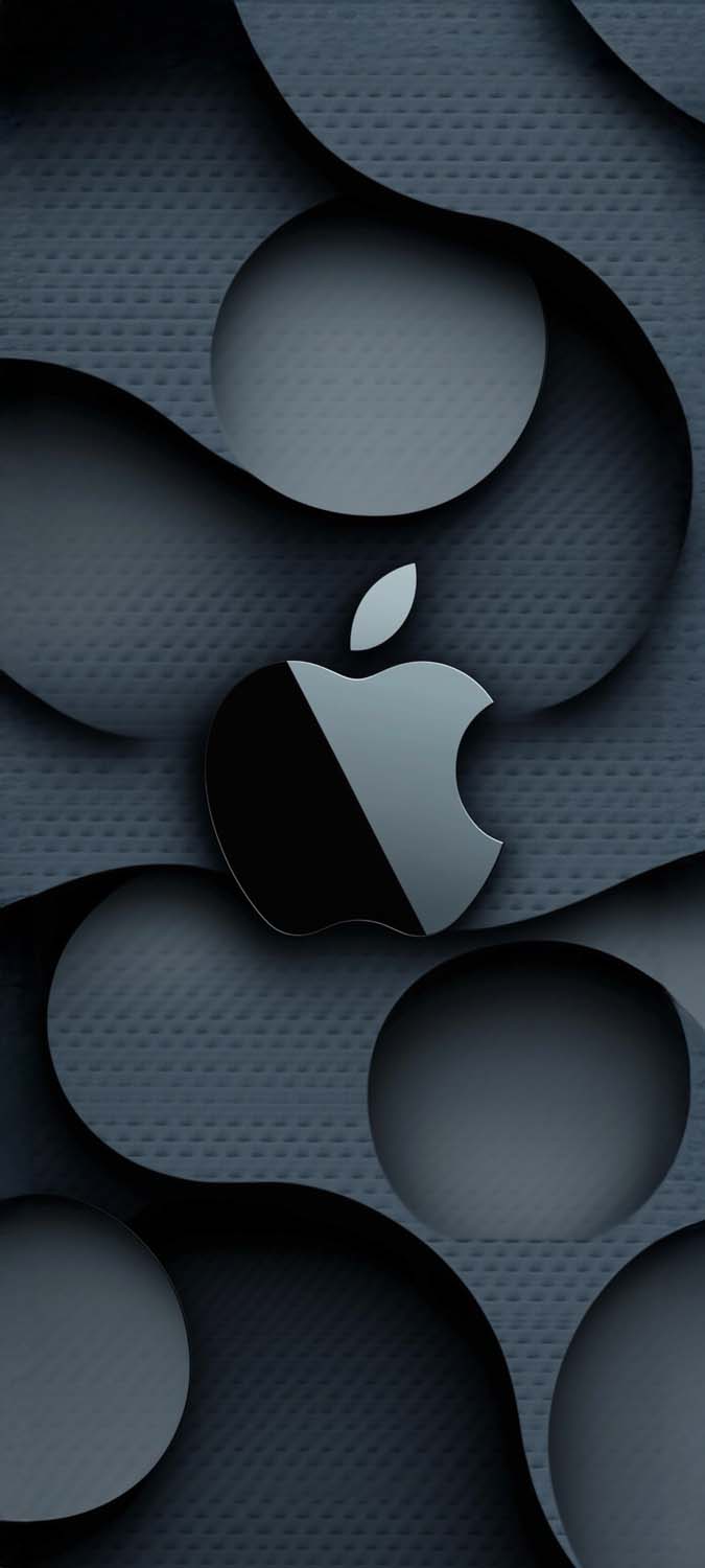 Apple Black 3D Wallpaper