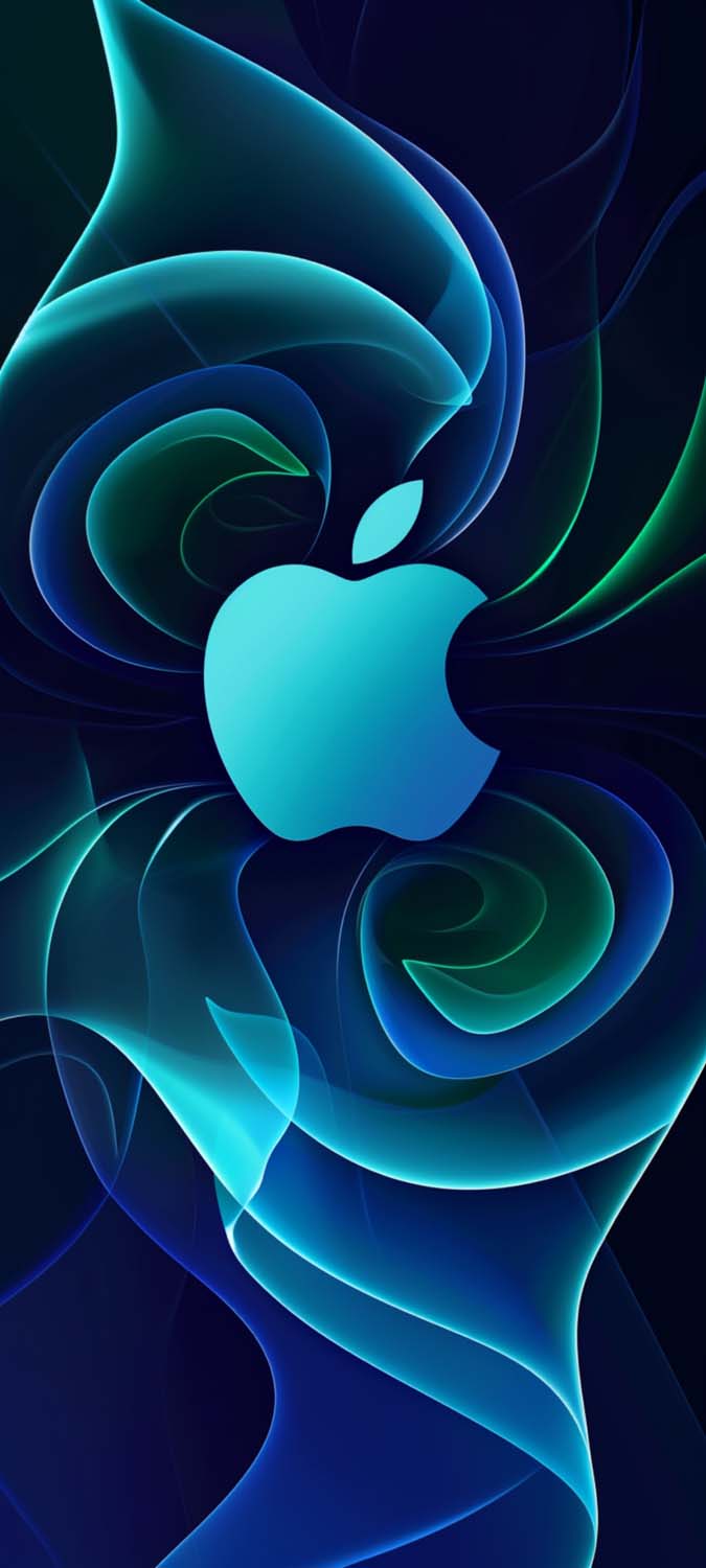 Apple Blue Abstract Wallpaper