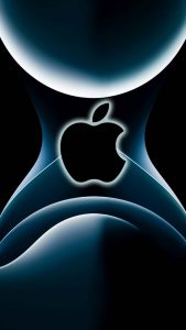 Apple Logo Dark Neon