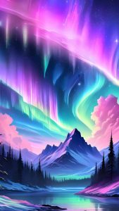 Aurora Mountains Wallpaper