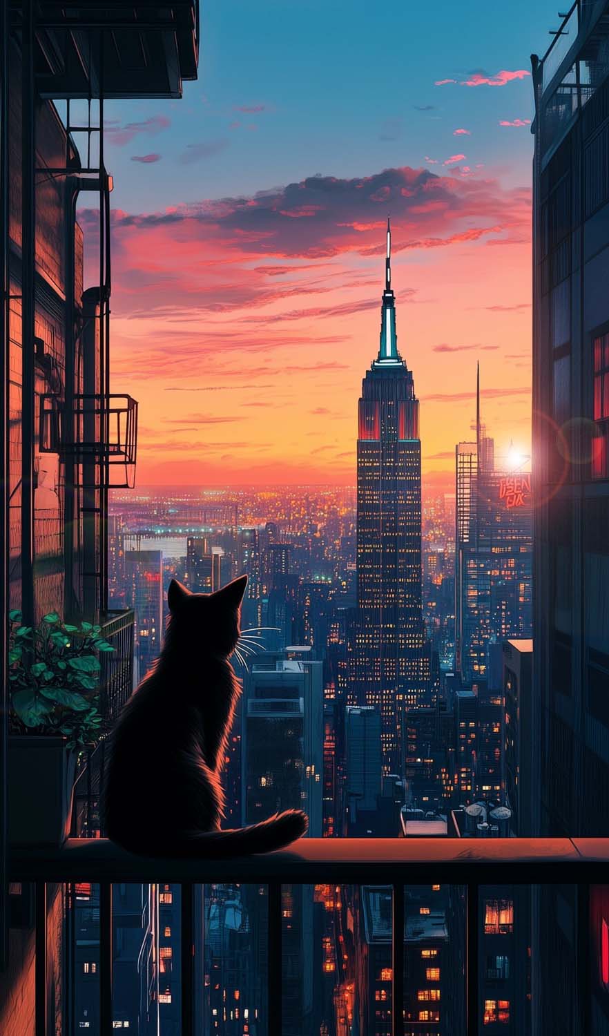 Empire State Evening Wallpaper