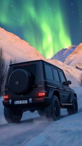 G Wagon Snow Drive Wallpaper