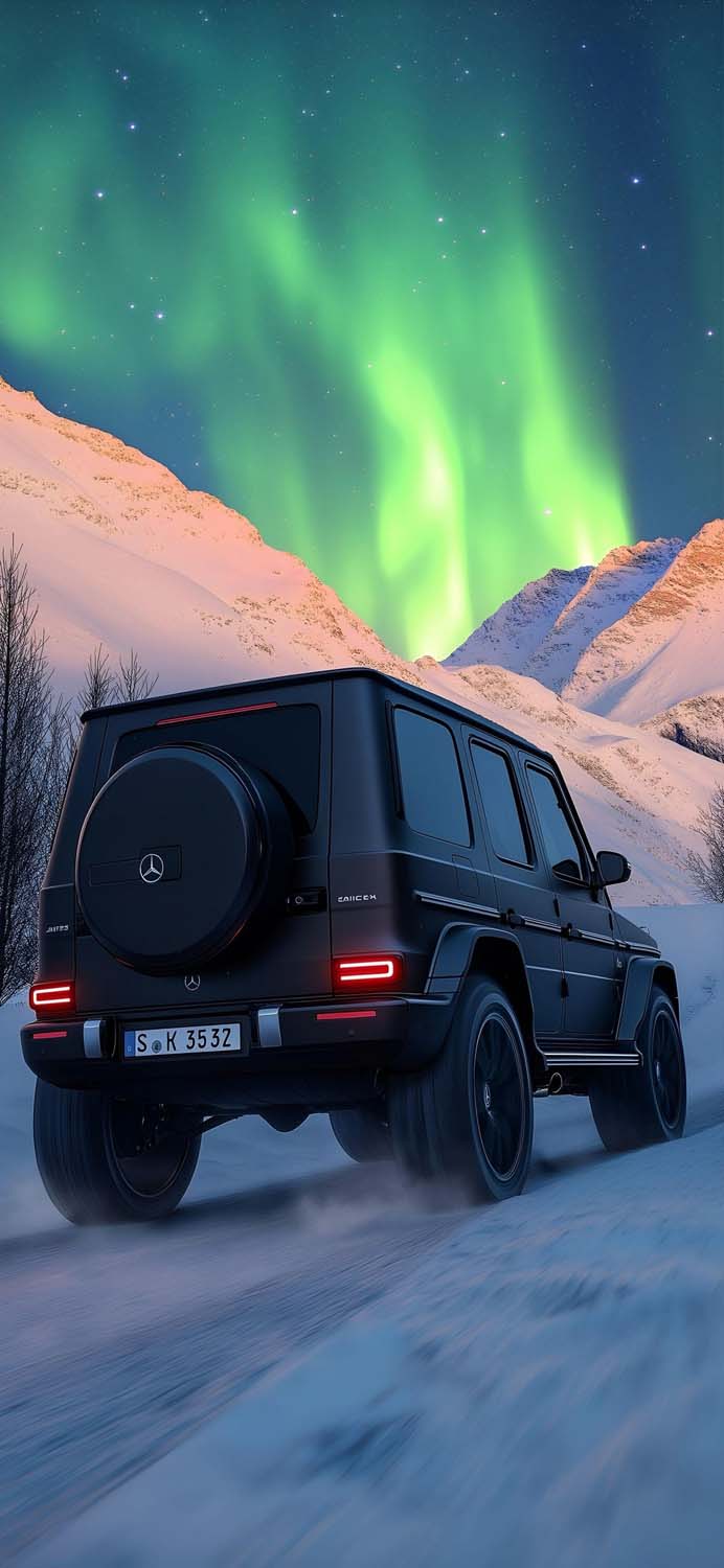 G Wagon Snow Drive Wallpaper