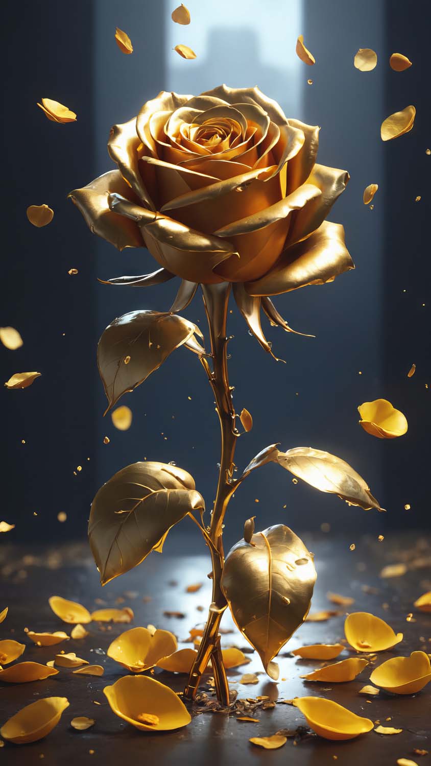 Golden Rose Wallpaper