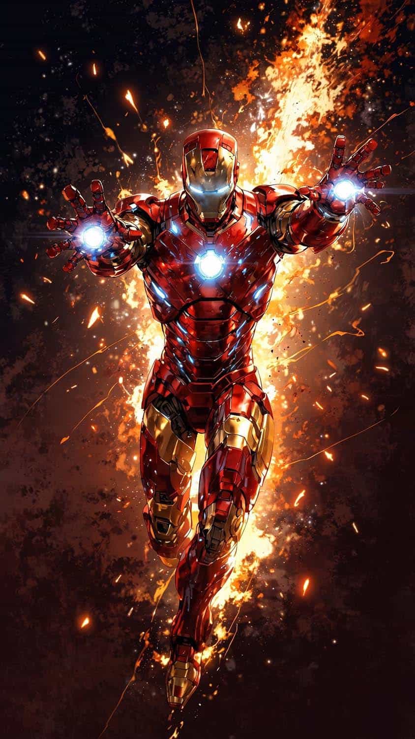 Iron Man in Action Wallpaper