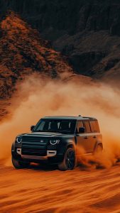 Land Rover Defender Black Wallpaper