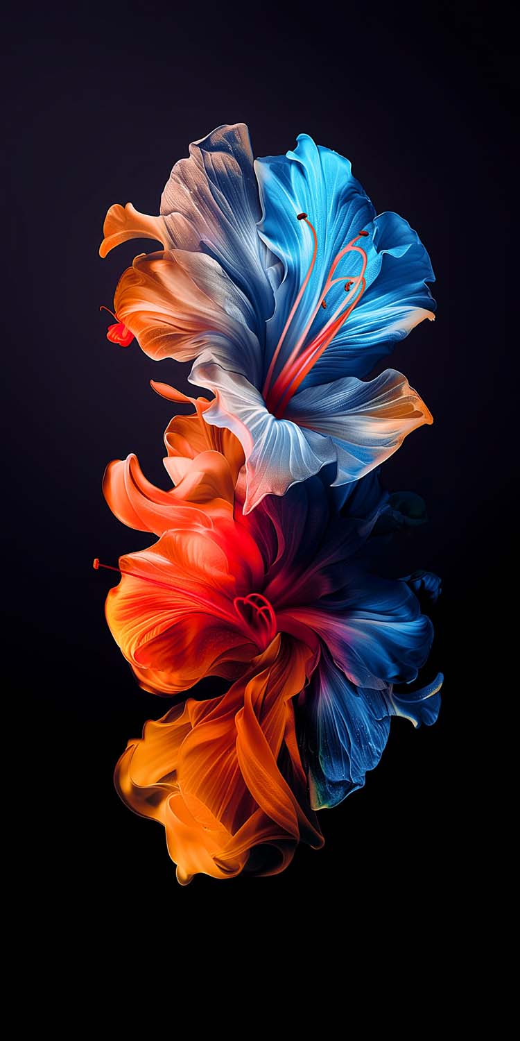 OLED Flowers Wallpaper