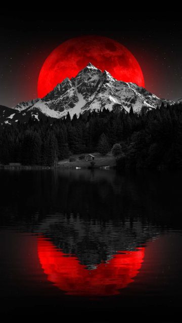 Red Moon Rise Wallpaper