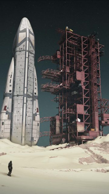 Space Rocket Base Wallpaper