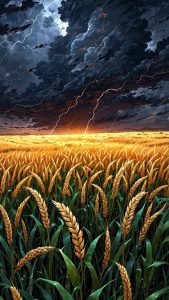 Storm in Wheat Fields