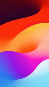 iOS 18 Colorful Waves Wallpaper