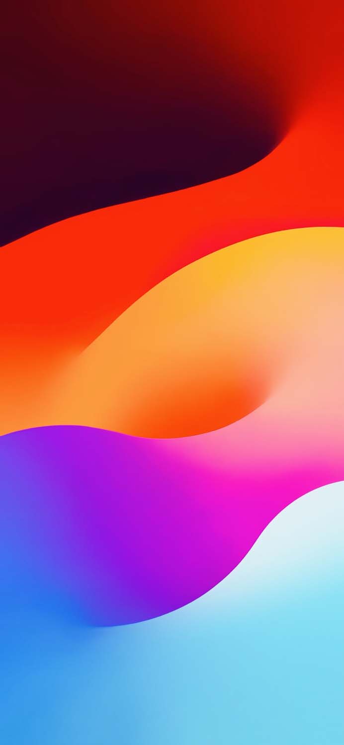 iOS 18 Colorful Waves Wallpaper