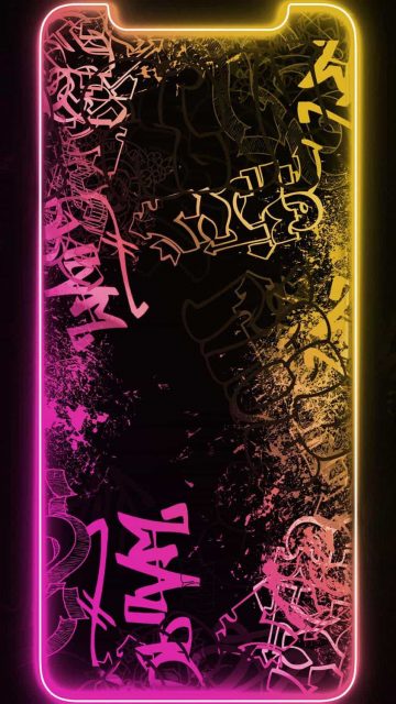 iPhone 13 Pro Neon Graffiti Wallpaper