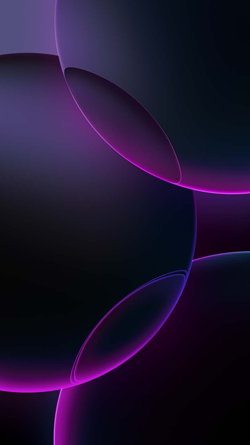 iPhone 16 Pro Abstract Purple Circles Wallpaper