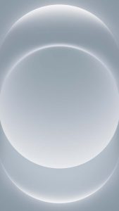 iPhone 16 Pro Dual Circles White Wallpaper