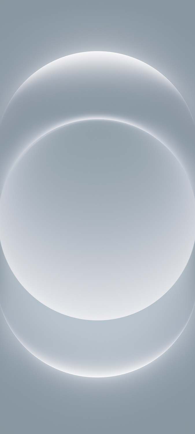 iPhone 16 Pro Dual Circles White Wallpaper