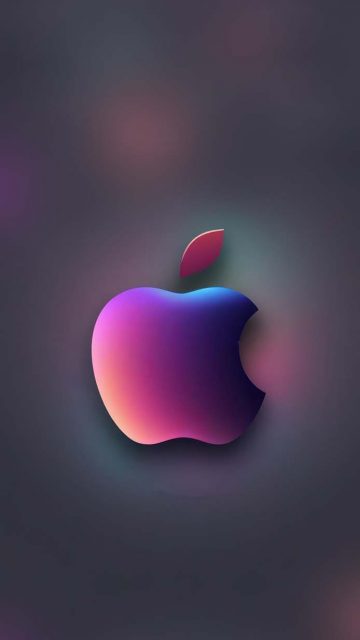 Apple Logo 3D Gradient Wallpaper