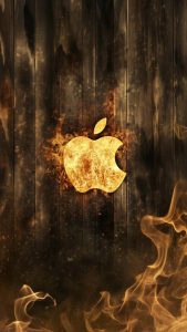 Apple Logo Fire Wallpaper