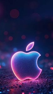 Apple Neon Wallpaper