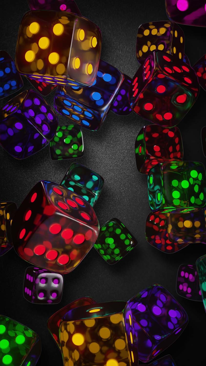 Colorful Dices Wallpaper