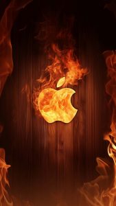 Fire Apple Logo Wallpaper