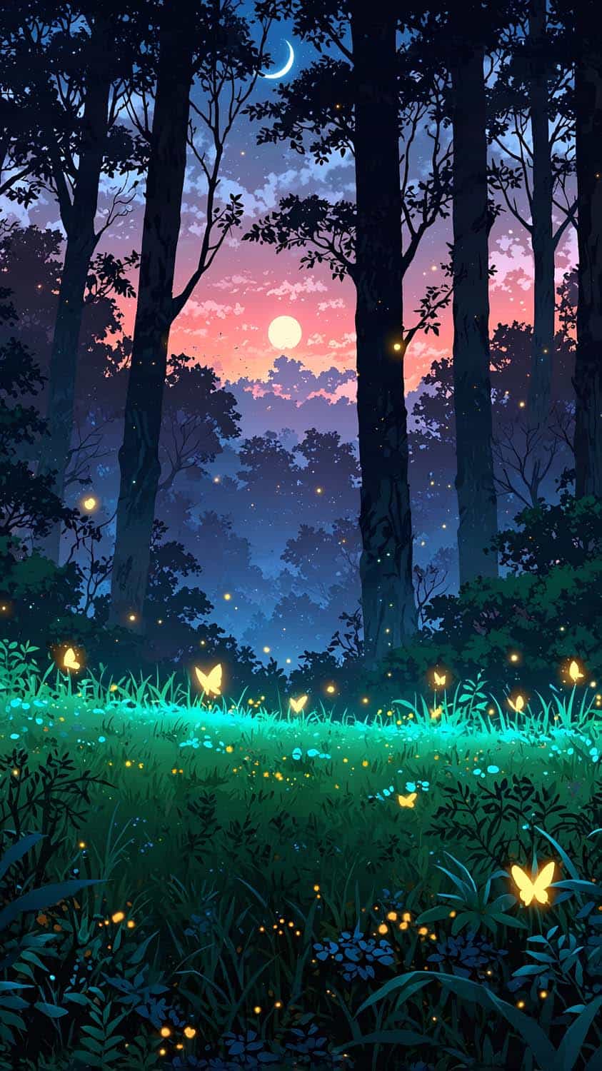 Glowing Forest Wallpaper