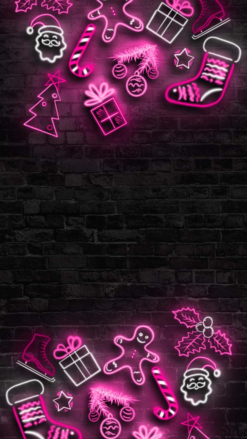 Neon Xmas Wallpaper