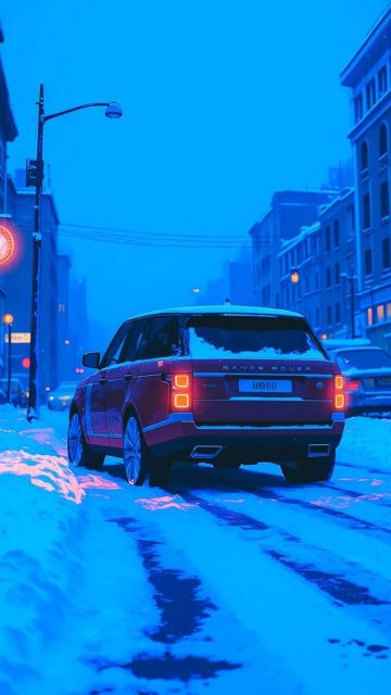 Range Rover in Snow Wallpaper