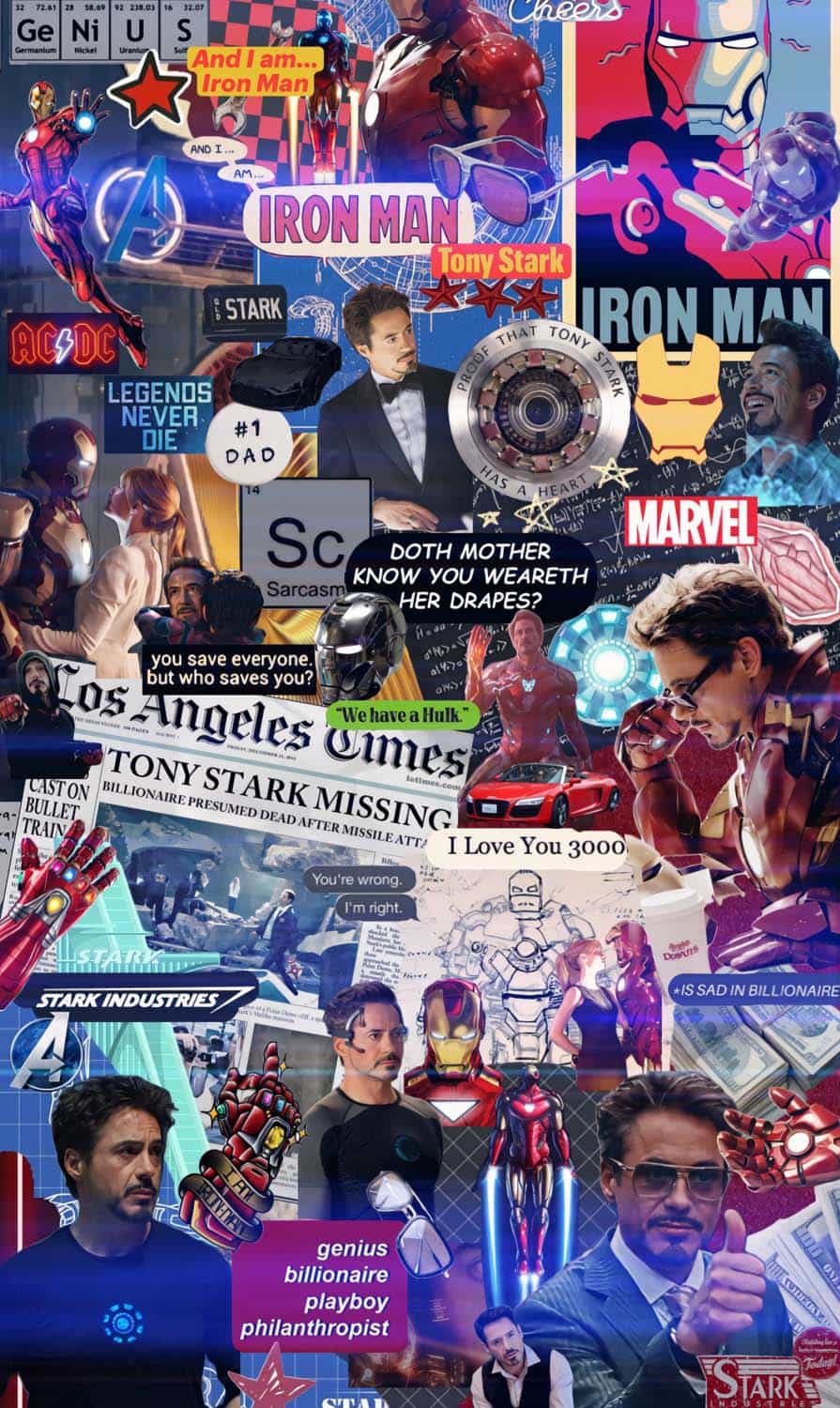 Tony Stark Love you 3000 Wallpaper