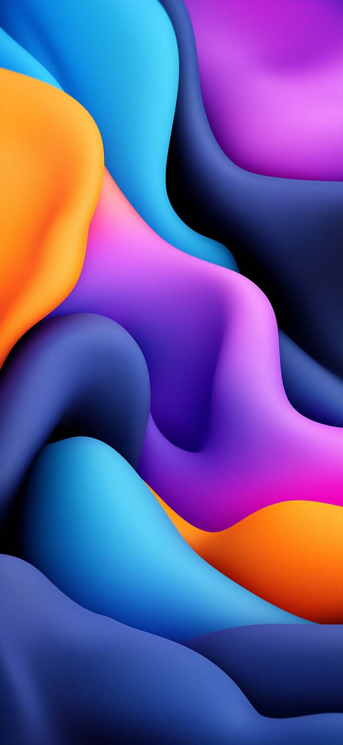 Waves Colorful 3D Wallpaper