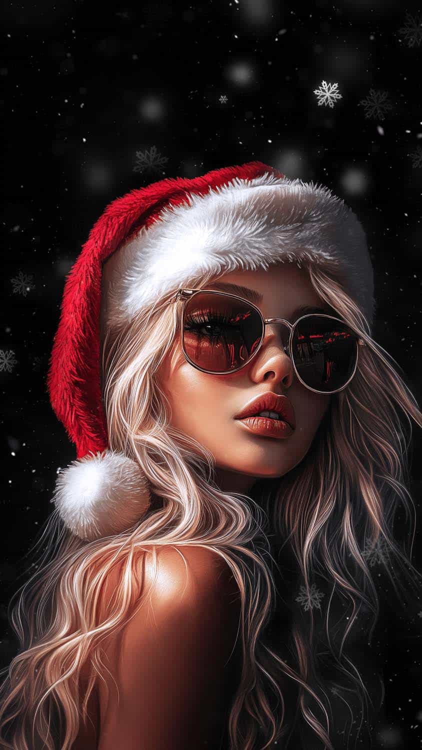 Xmas Girl Wallpaper