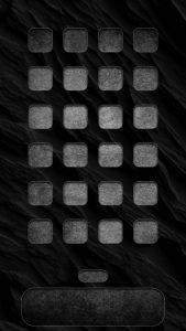 iOS 18 3D Dark App Dock Wallpaper