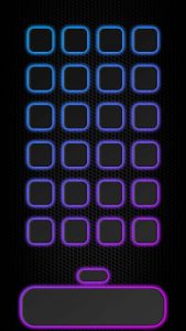 iOS 18 Neon App Dock Wallpaper