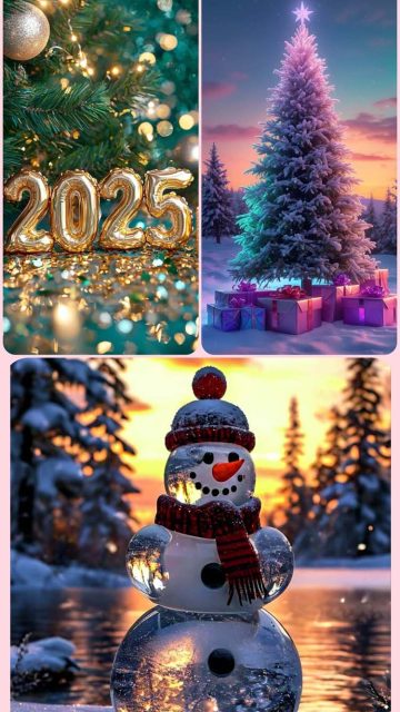 2025 Merry Christmas iPhone 16 Wallpapers