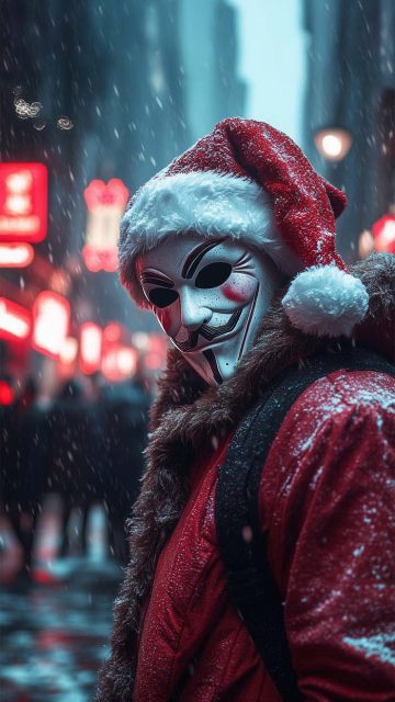 Anonymous Santa Wallpaper