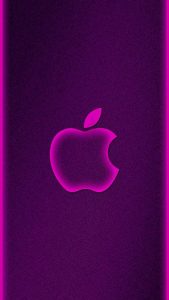 Apple Logo Purple Wallpaper