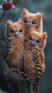 Baby Owls Wallpaper